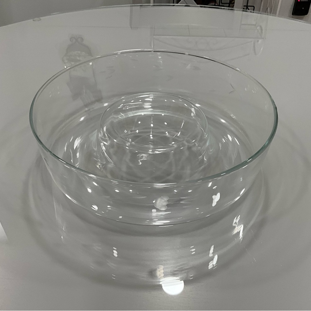 Glass Chip and Dip Bowl.